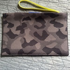 Rothy’s gray camo clutch